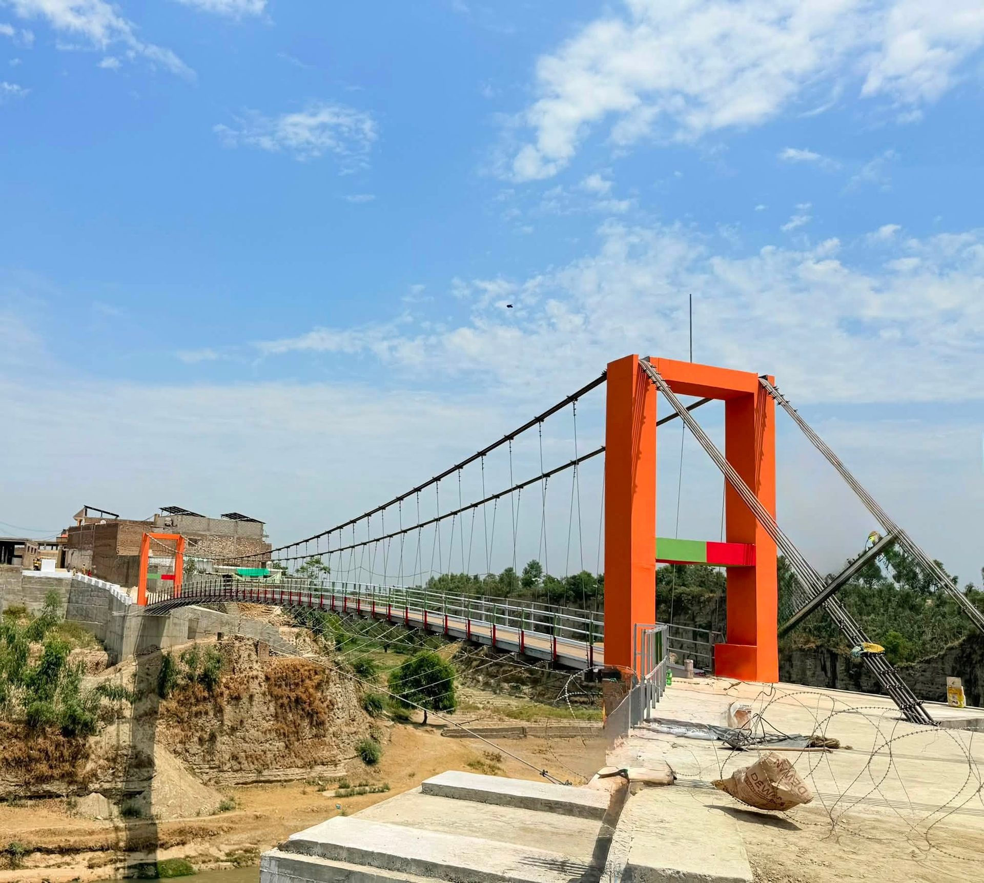 Suspension bridge built by HBS Builders in KPK